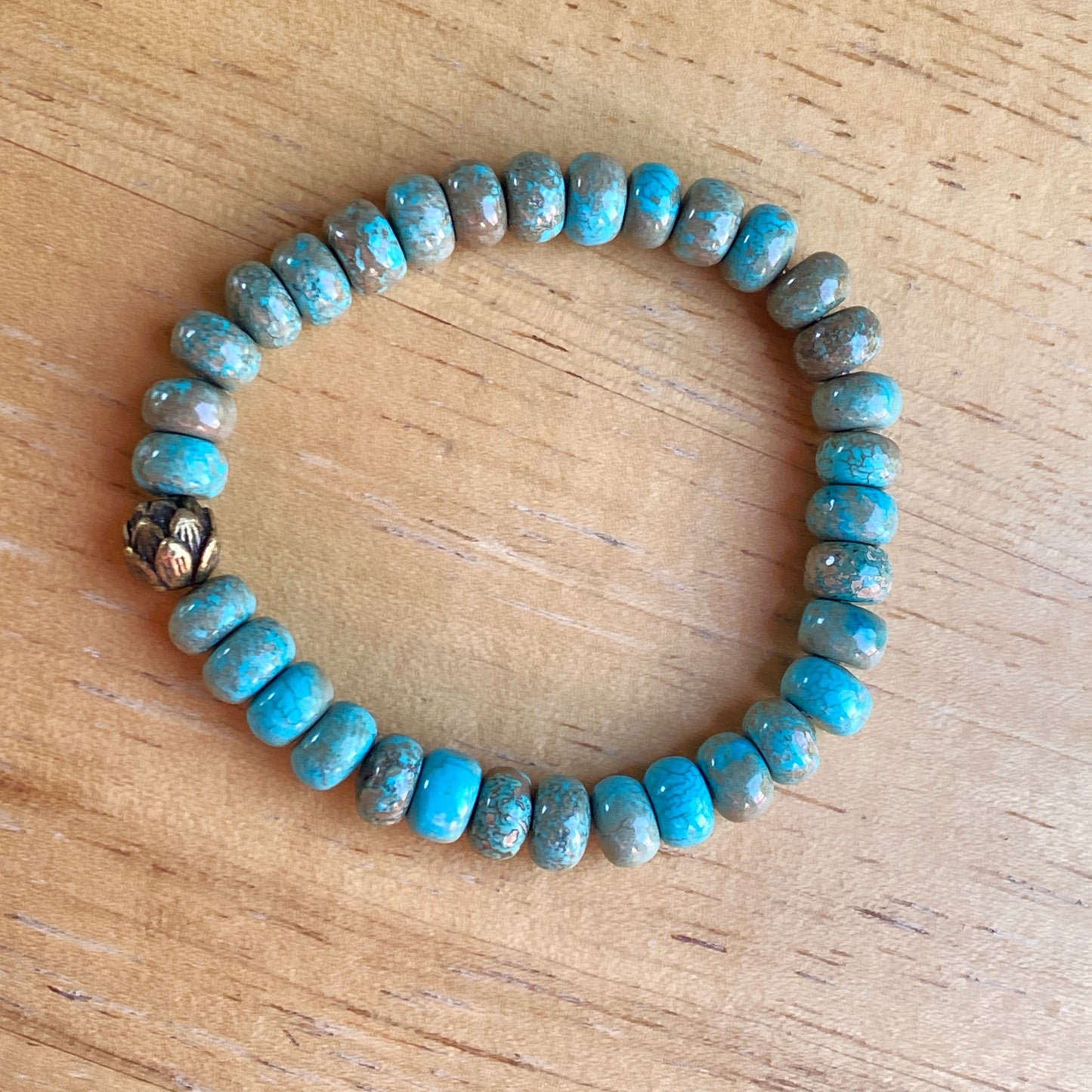 Boulder Creek Turquoise Beaded Gemstone stretch Bracelet