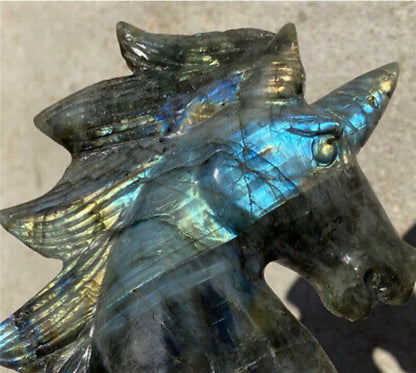 Labradorite Gemstone carved Unicorn