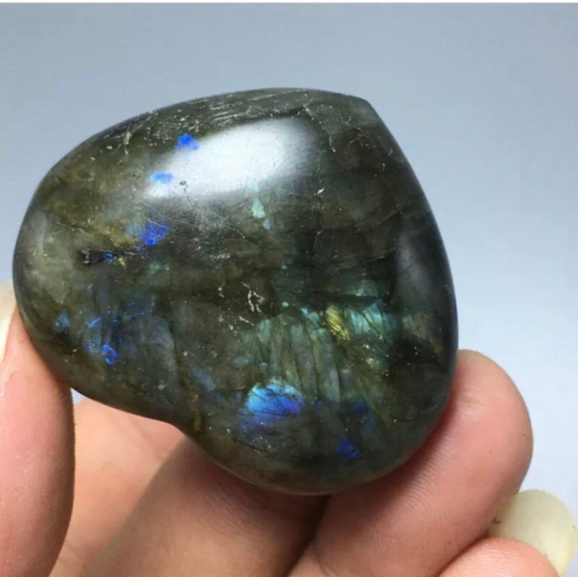 Natural Labradorite Heart