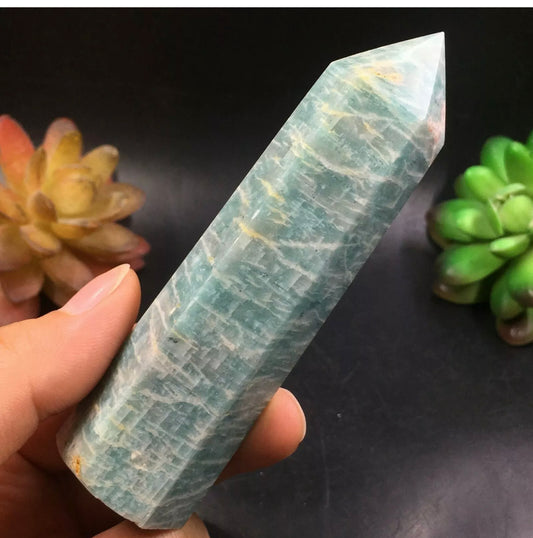 Natural Amazonite Gemstone Crystal Wand