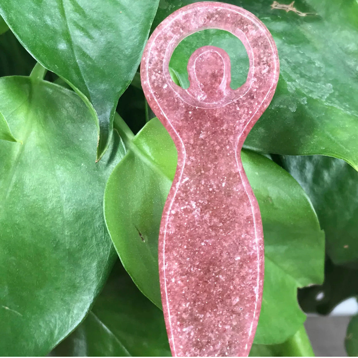 Natural Strawberry Quartz Goddess Totem