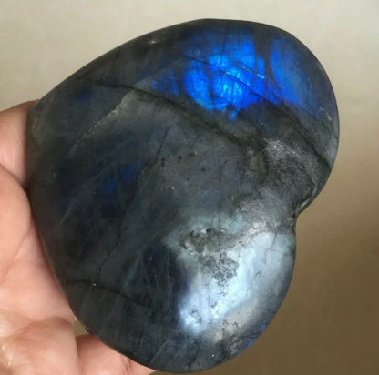 Natural Labradorite Heart Shaped gemstone