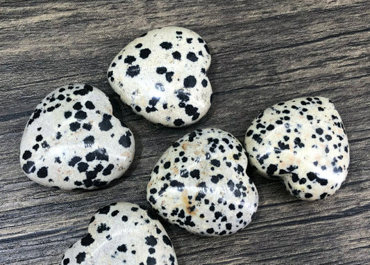 Natural Dalmatian Jasper Hearr