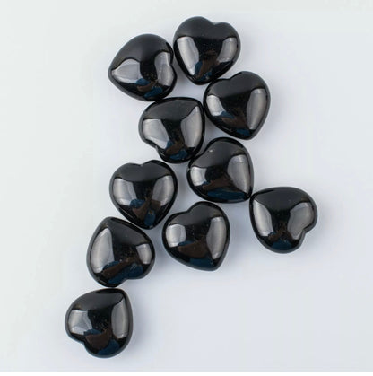 Natural Black Obsidian Gemstone Heart