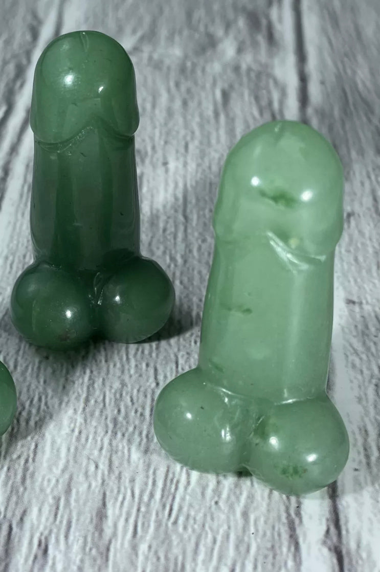 Natural Green Aventurine Penis Figurine