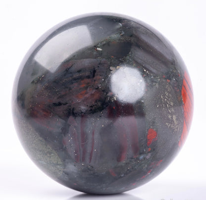 Natural Semiprecious Gemstone Crystal African Bloodstone Sphere