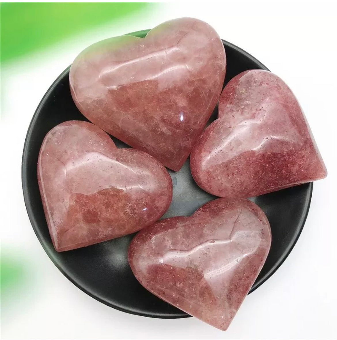 Strawberry Quartz Hearts