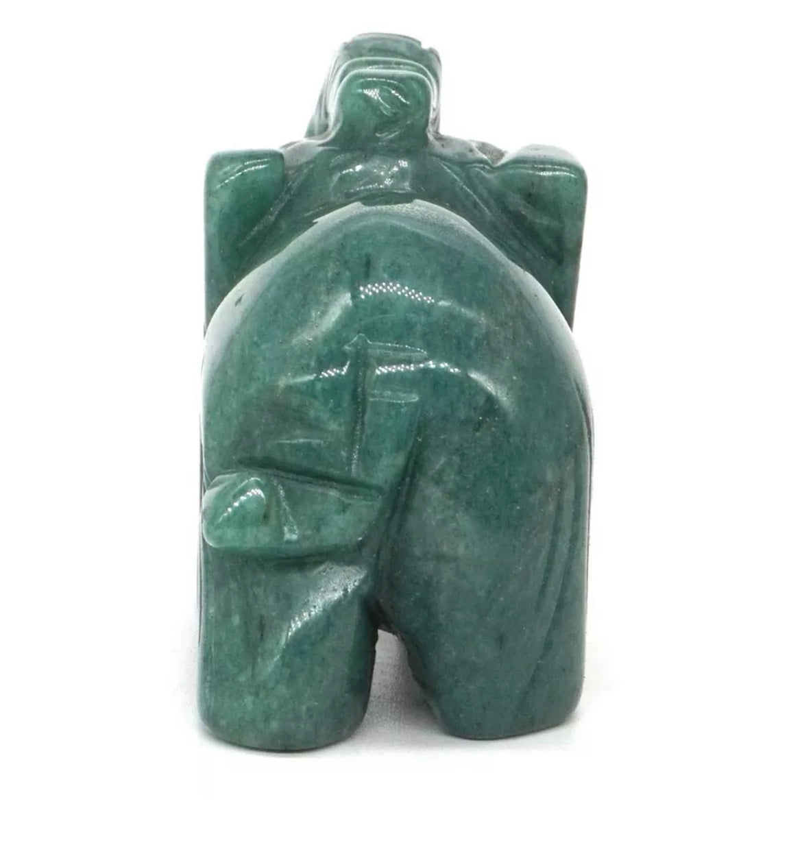 Natural Green Aventurine gemstone elephant figurine