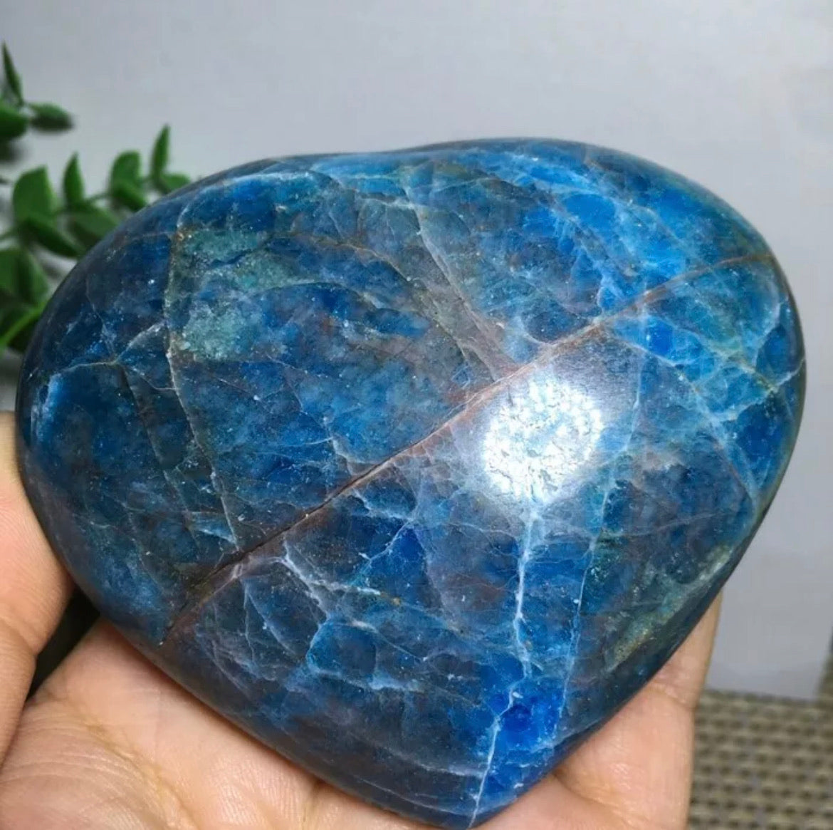 Natural Apatite gemstone carved Heart