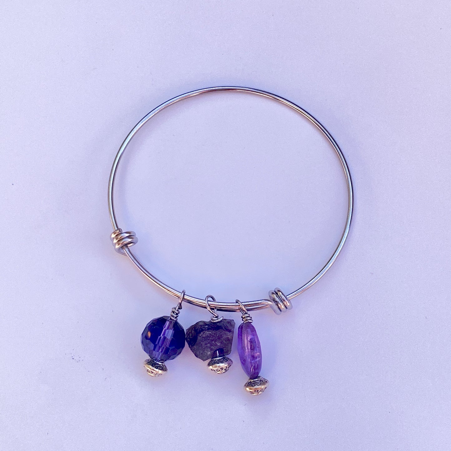 Amethyst Bangle Bracelet