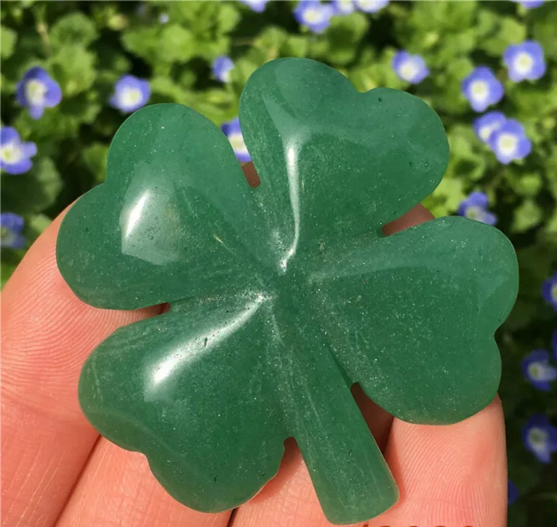 Green Aventurine Four Leaf Clover