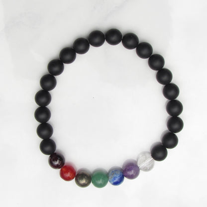 Men’s gemstone Chakra stretch Bracelet