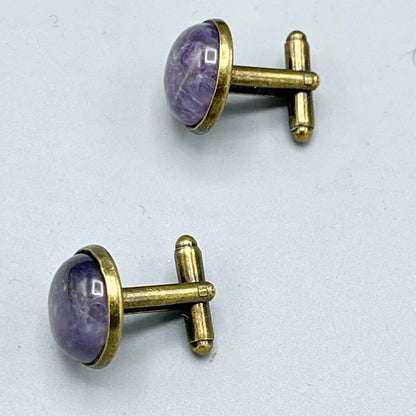 Amethyst Cuff Links