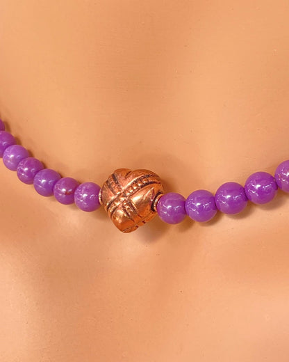 Purple me right gemstone choker