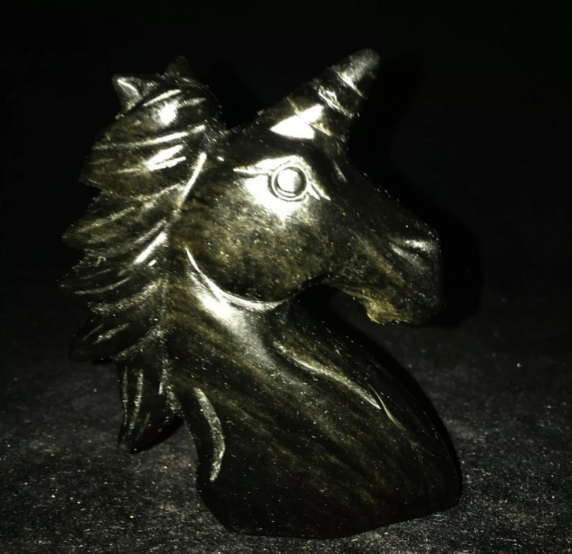 Natural Golden Obsidian gemstone Unicorn