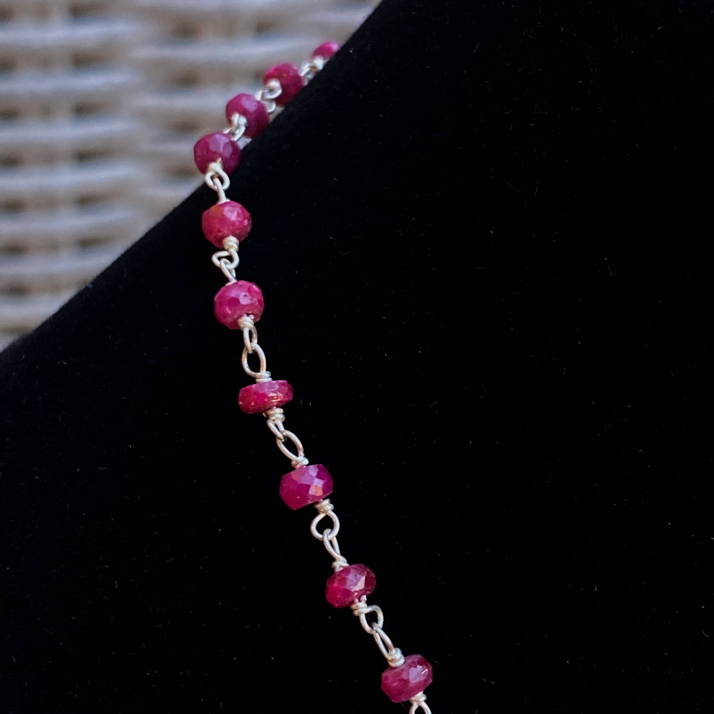 Ruby and Sterling Silver Necklace