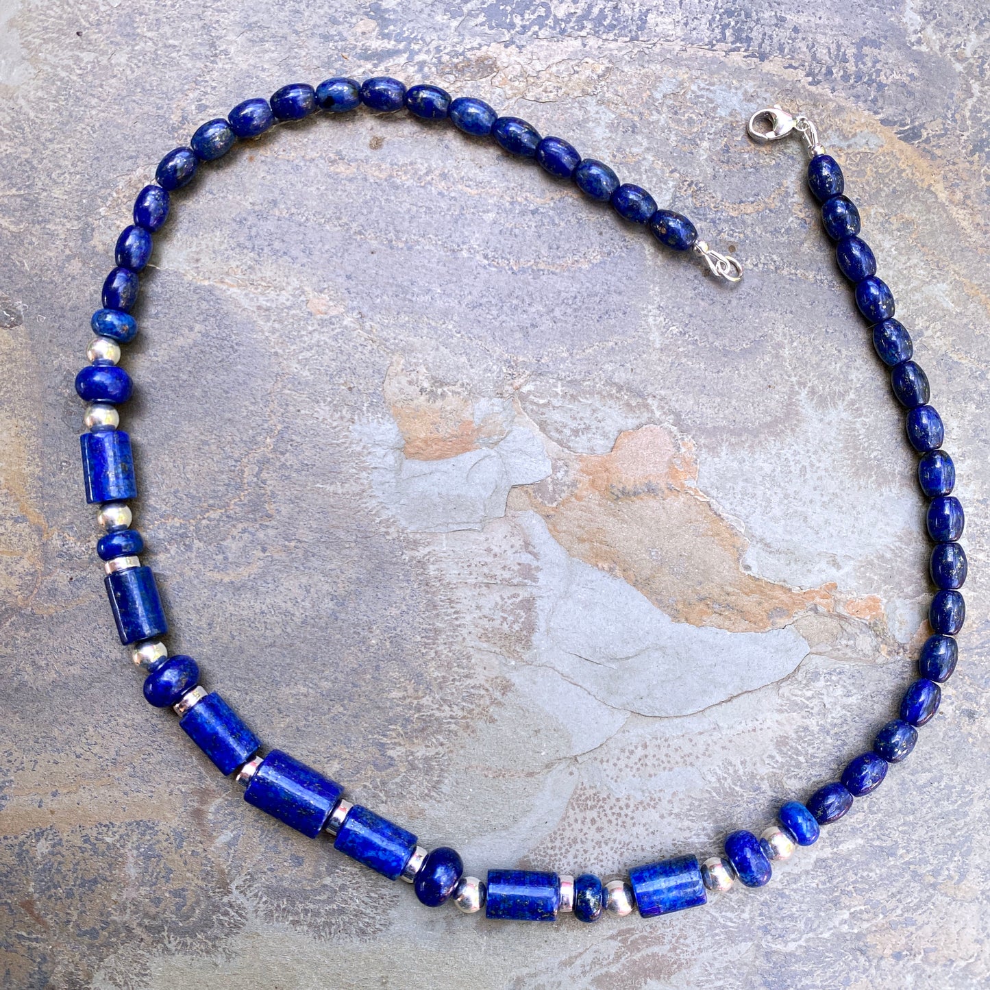 Lapis Lazuli and sterling silver Gemstone necklace