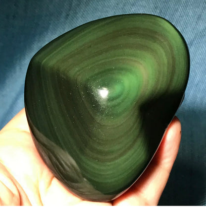 Natural Rainbow Obsidian Gemstone Crystal Heart