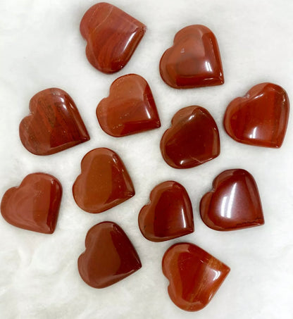 Natural Red Jasper Mini Hearts