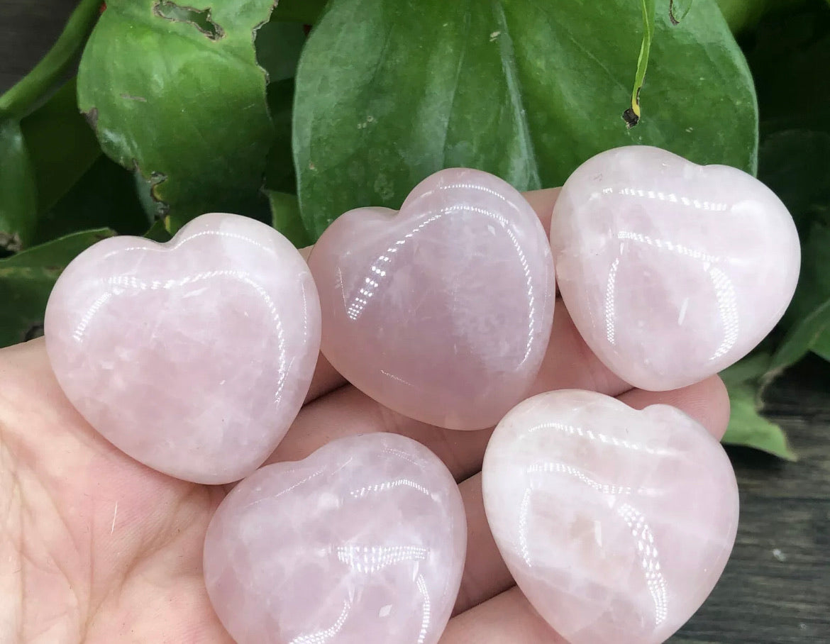 Natural Rose Quartz Heart