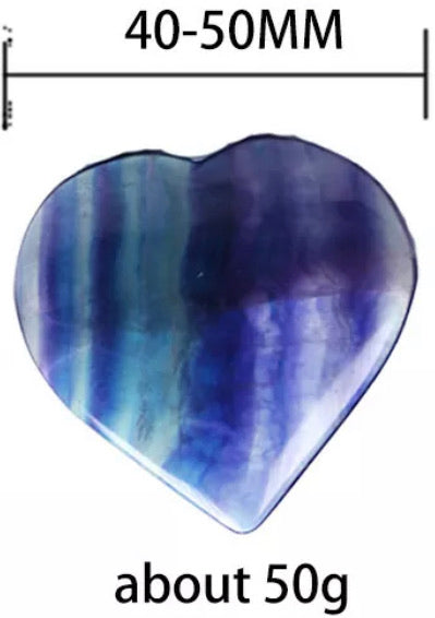 Natural Rainbow Fluorite Heart Gemstone