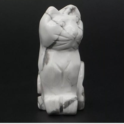 Natural Howlite Cat