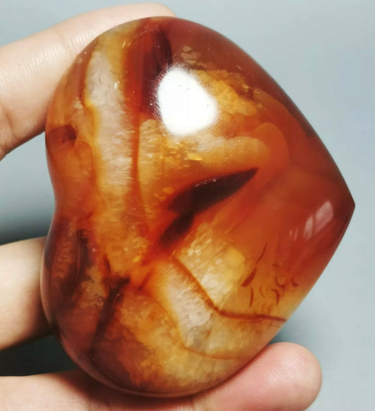 Natural Colorful Red Orange White Carnelian Agate