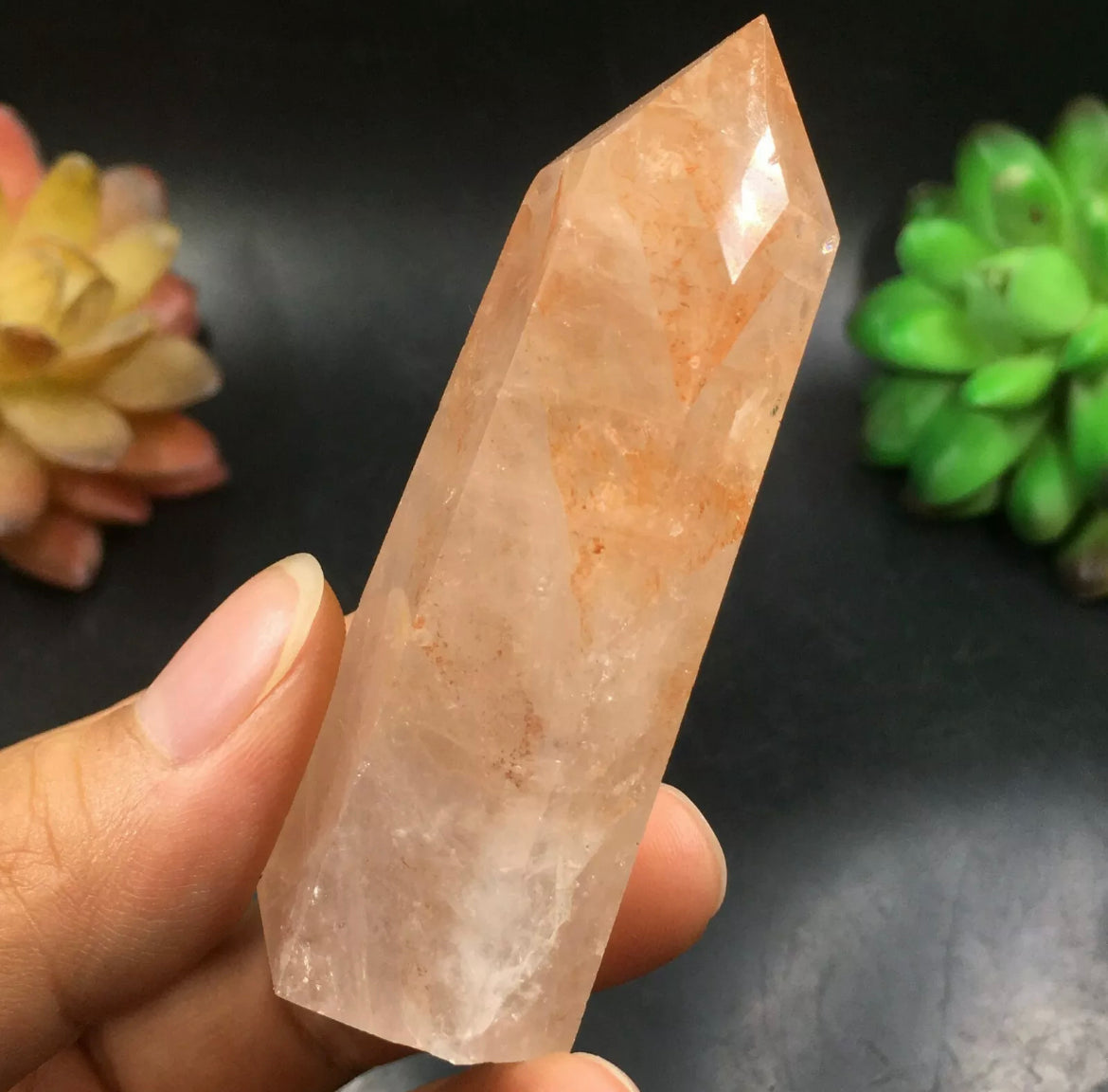 Red Hematoid Quartz Wand Point