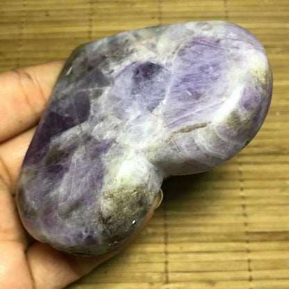 Natural Amethyst Carved Heart