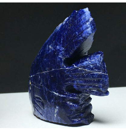 Natural Sodalite gemstone Fish Figurine