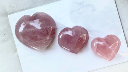 Natural Pink Rose Quartz gemstone crystal heart healing