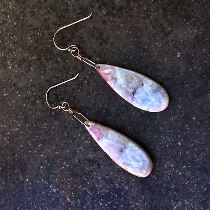 Pink Tourmaline gemstone dangle Earring