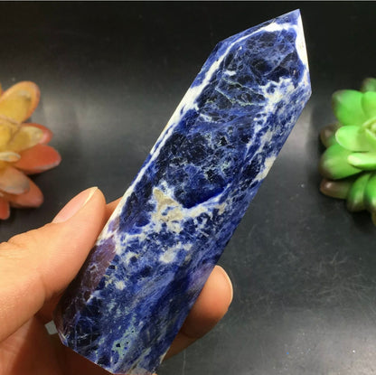 Natural blue Sodalite gemstone Wand