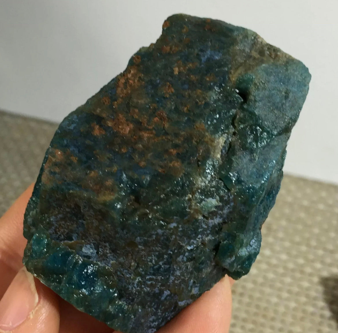 Blue Green Apatite Crystal Stone Natural Mineral Specimen healing gemstone