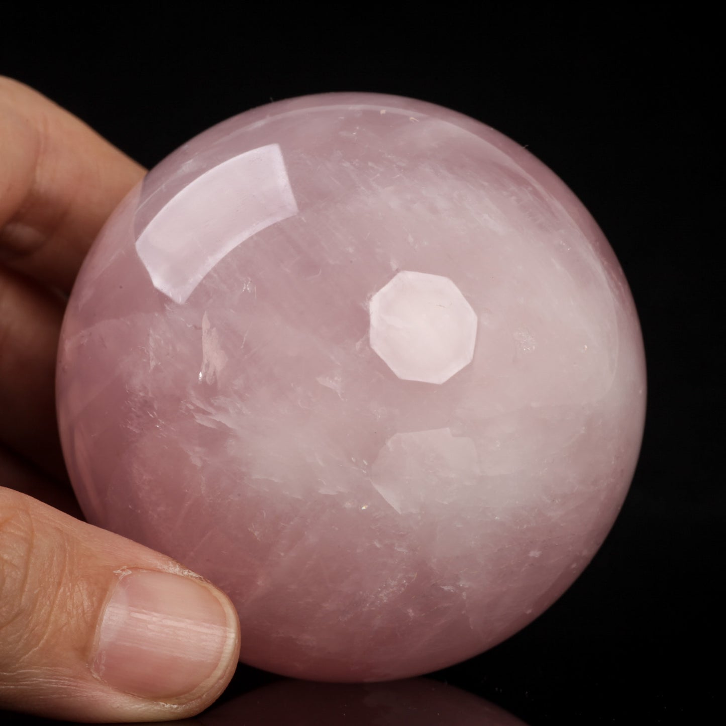 Natural Rose Quartz Crystal Ball Sphere