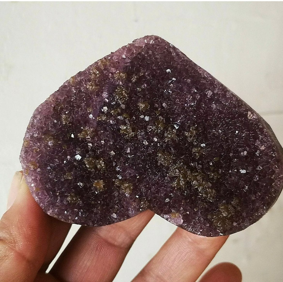 Uruguayan Amethyst Geode Clusters Heart Crystal 100% Natural