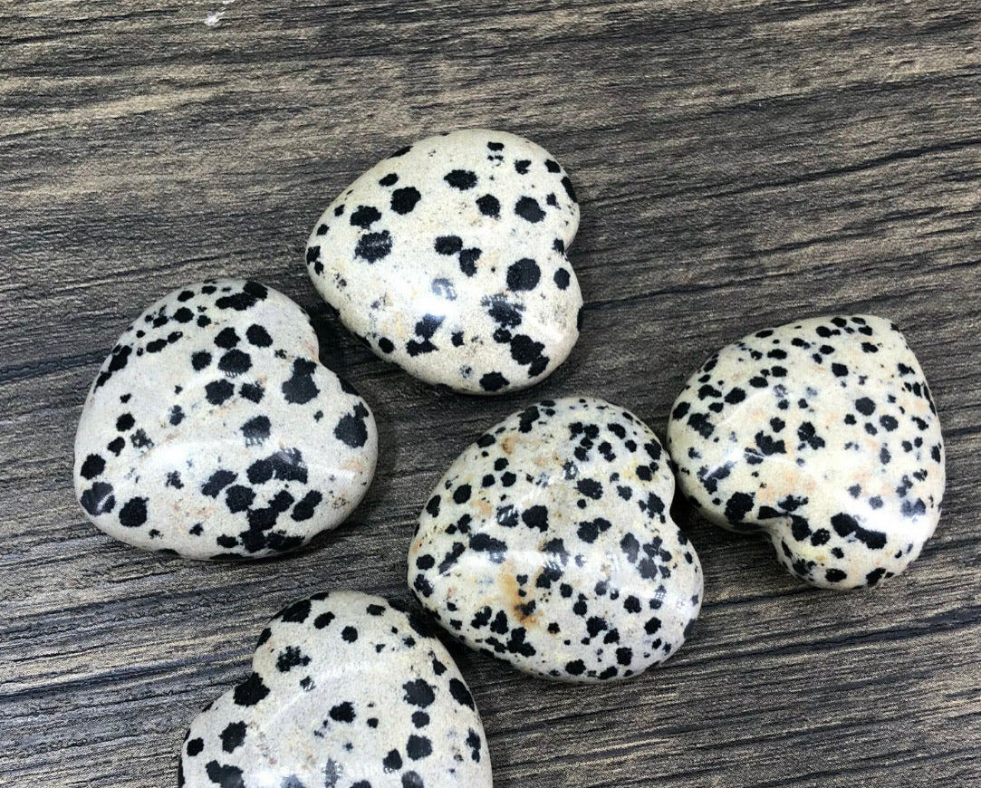 Natural Dalmatian Jasper Hearr