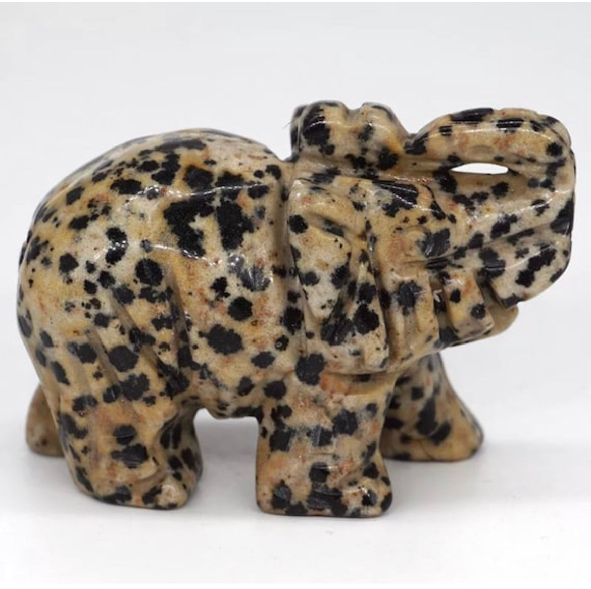 Dalmatian Jasper Elephant-Medium