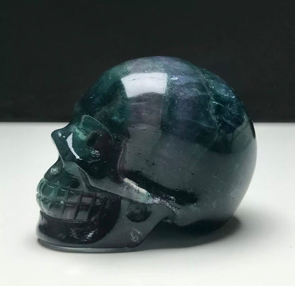 Fluorite gemstone carved Skull