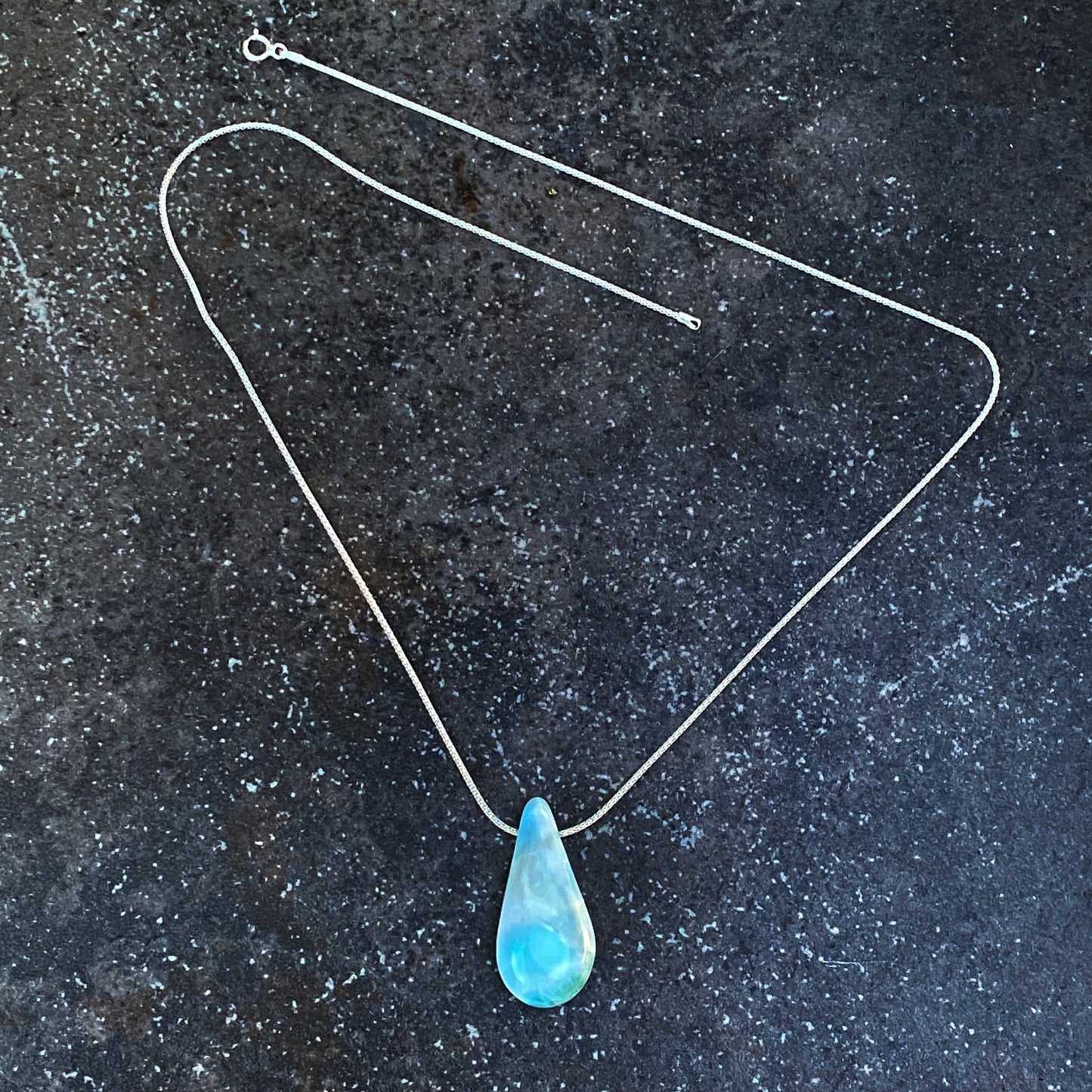 Larimar gemstone Pendant on Sterling Silver