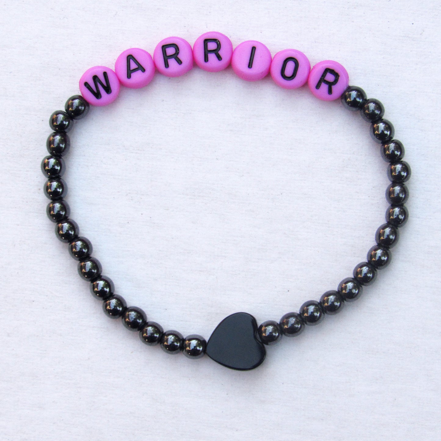 Hematite and Onyx gemstone WARRIOR Bracelet