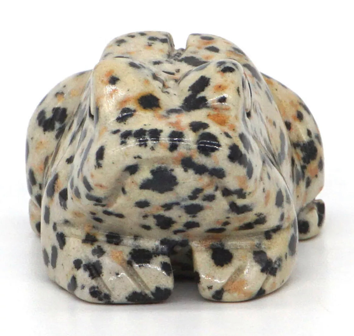 Natural Dalmatian Jasper Crystal Frog