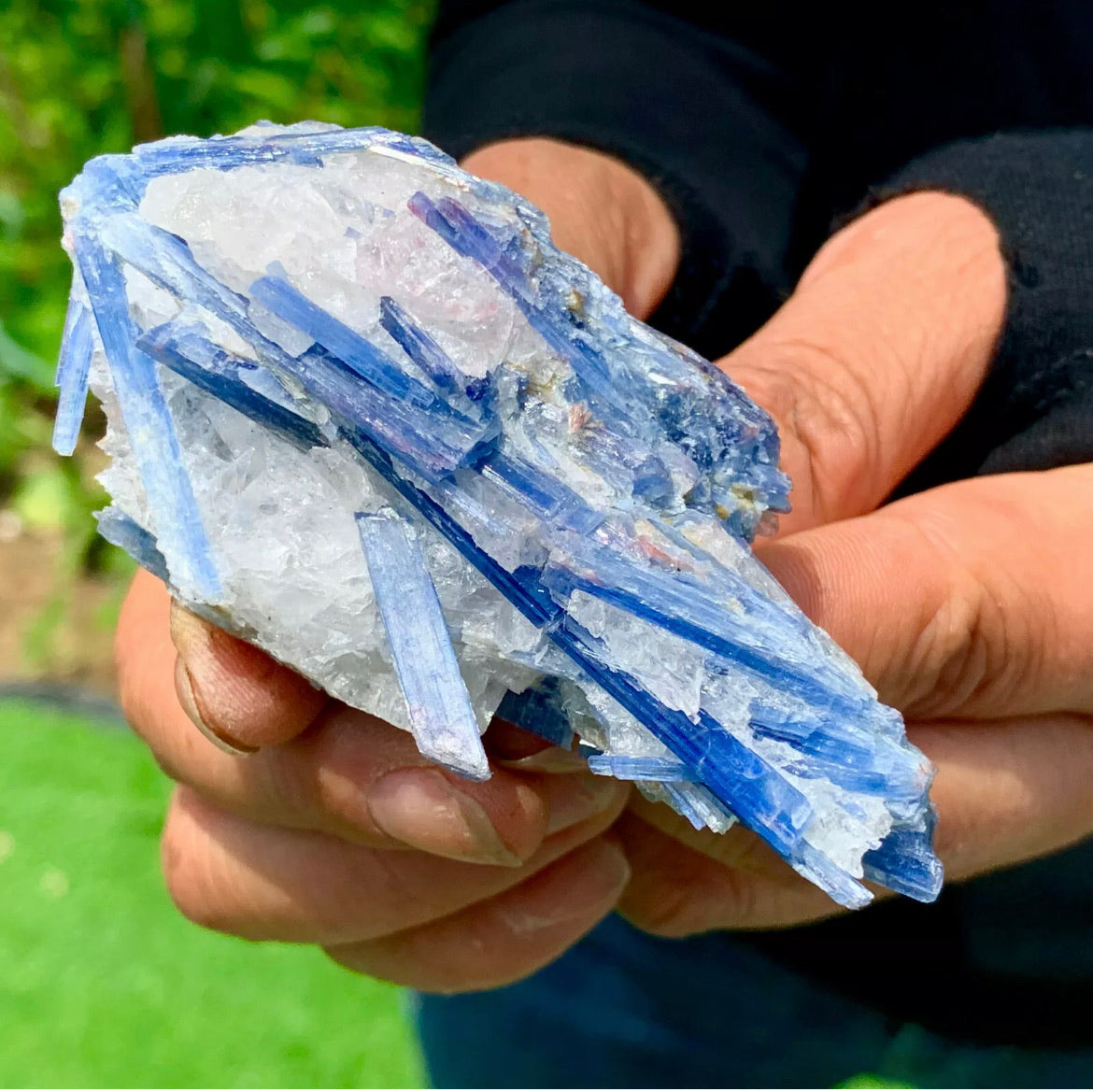 Natural Kyanite in Quartz free form