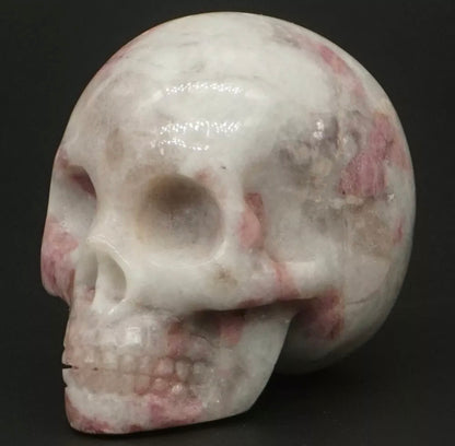 Natural Lepidolite gemstone carved Skull