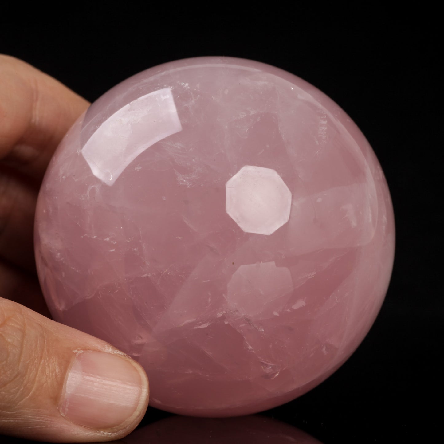 Natural Rose Quartz Crystal Ball Sphere