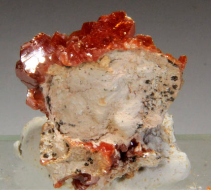Superb Cherry Red Vanadinite Crystals on Matrix