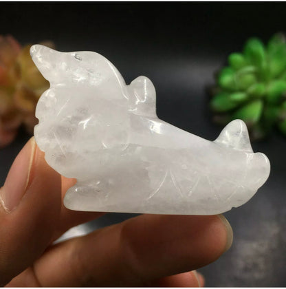 Clear Quartz Dragon Head