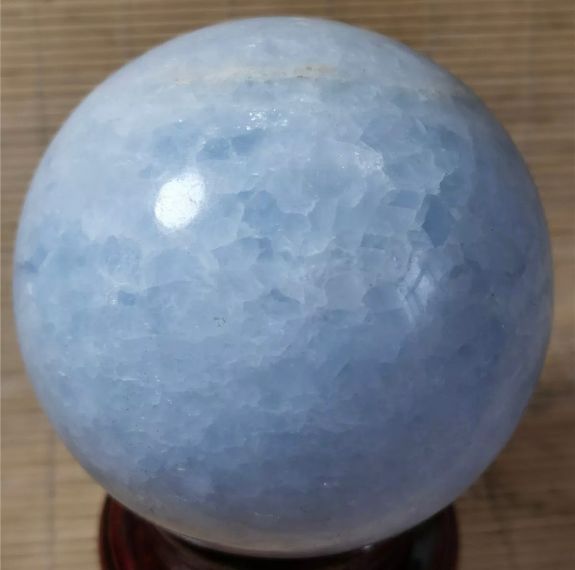 Natural Blue Calcite Gemstone Crystal Sphere