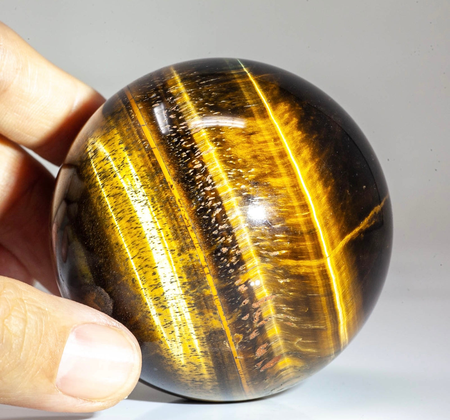 Natural Tiger Eye gemstone Crystal Sphere