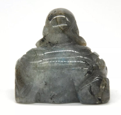 Natural Labradorite Crystal Laughing Buddha